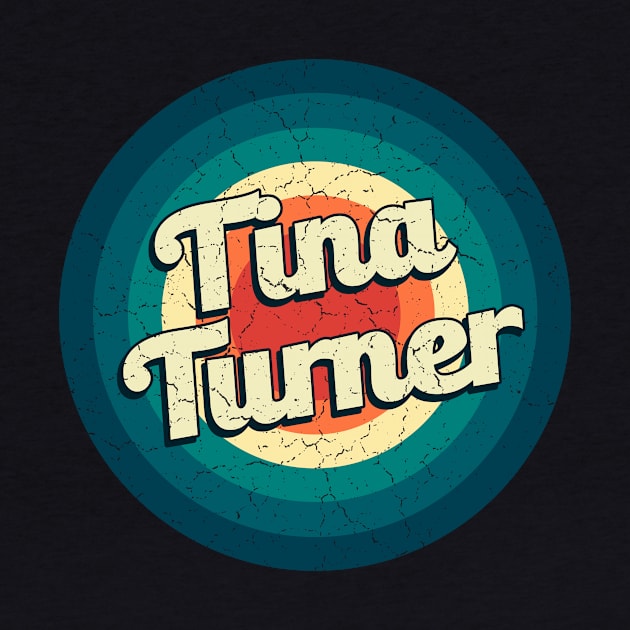 Graphic Tina Name Retro Vintage Circle by Mysterious Astral City